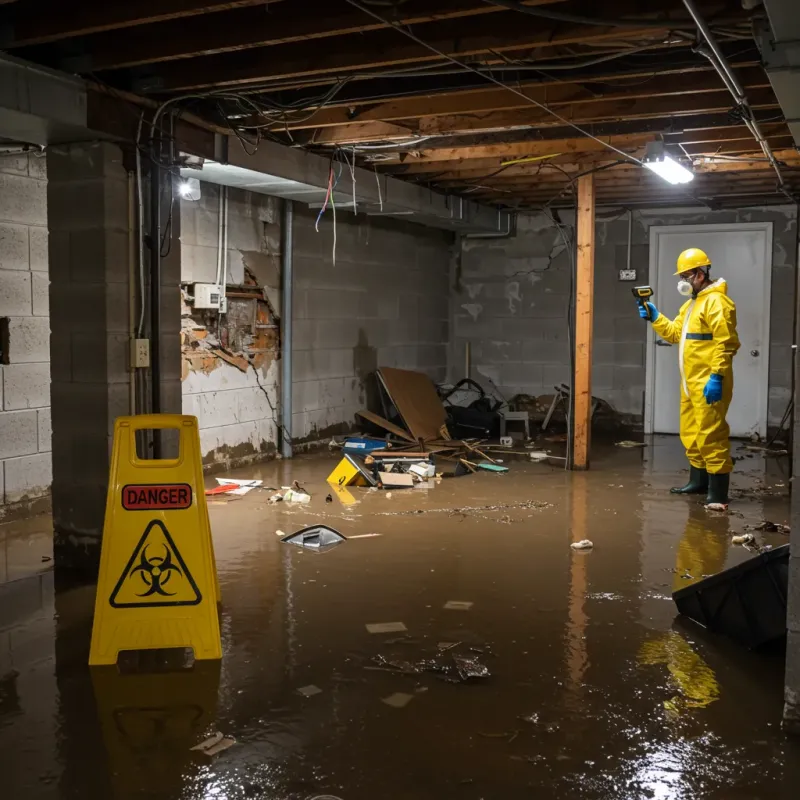 Flooded Basement Electrical Hazard in Boynton Beach, FL Property